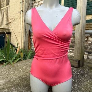 Vintage 80s pink leotard bodysuit ballet core sz large